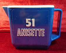 Collection Vintage Pichet Publicitaire 51 Anisette Bleu et Blanc France