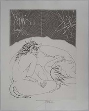 Pierre-Yves TREMOIS : Minos, Gravure Originale Signée