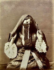EGYPTE Ca 1880  - Portrait de femme orientale en tenue traditionnelle