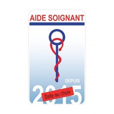 Caducée Aide Soignant Date sticker autocollant