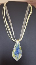 COLLIER PENDENTIF VERRE façon