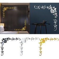 3D Miroir Fleur Art Mural
