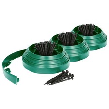 3x Bordures de Pelouse et de Chemin en Plastique Flexible 30m x 4cm Vert Jardin