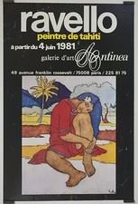 Ravello Peintre de Tahiti 1981 Affiche Originale Exposition