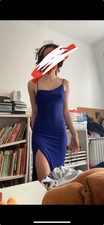 Robe longue bleue électrique