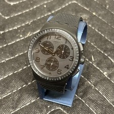 Swatch black 42mm chronograph - black,