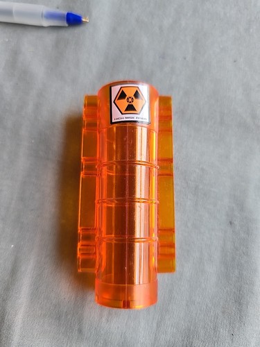 Lego orange cylinder high - cylinder, "high
