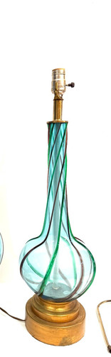 1960s blue swirl murano italy - 1960s,