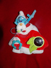 Doudou Plat Champignon Bébé SCHTROUMPF Blanc Bleu Rouge JEMINI