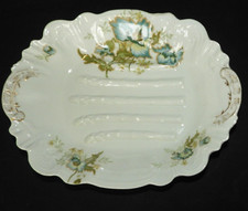 Beau plat à asperges PORCELAINE DE LIMOGES France (vers 1920) Très bon état