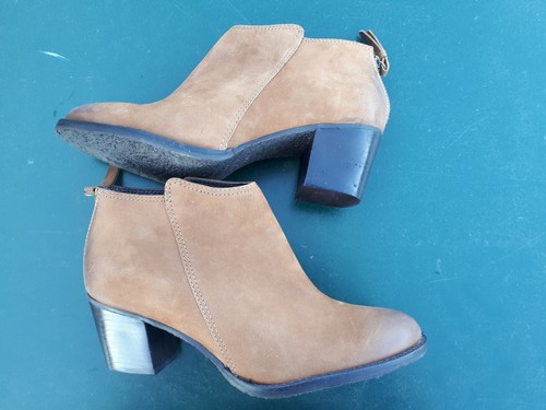 Bottines cuir marron san - cuir,