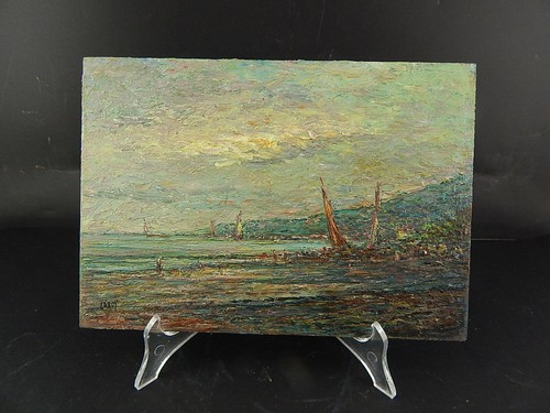 Marine peinture huile sur bois - sur,