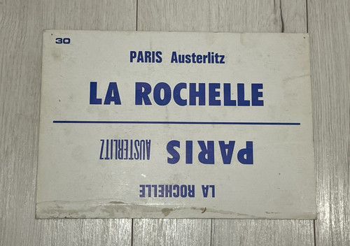 Plaque destination sncf paris - ,