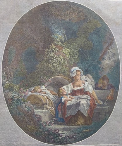 Bonne mere gravure couleur - "bonne, mere"gravure