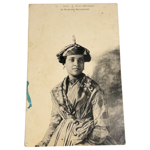 Cpa martinique femme costume - cpa,