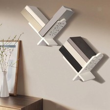 Étagère à Livres Flottante Blanche De Style Ferme, Organiseur De Pour