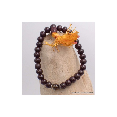 Bracelet tibétain mala bois - bracelet,