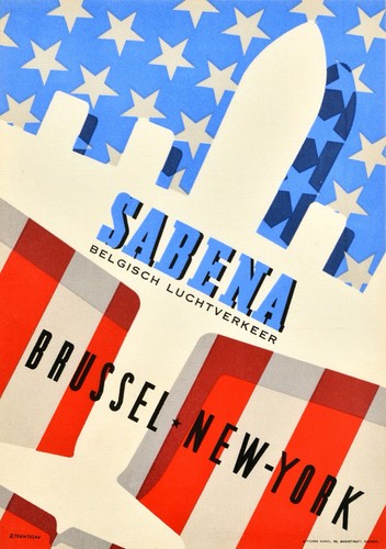 Affiche poster sabena - affiche,