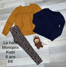 La Halle Monoprix Kiabi 8 ANS Fille : Lot T Shirt Legging Blouse Mi Saison TBE