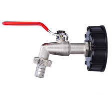 Cuve Robinet, Vanne Pour Cuve IBC Mauser 1000L,  Filetage 60x6, 61mm De Diamètre