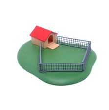 PLAYMOBIL * FERME * Grange Abri pour Cochons d'Inde Enclos Toit Rouge 3210 6531