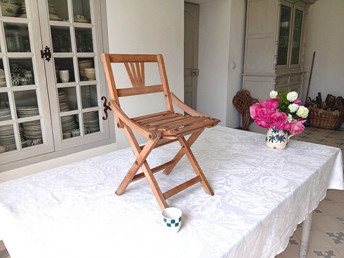 Ancienne chaise bois - en,