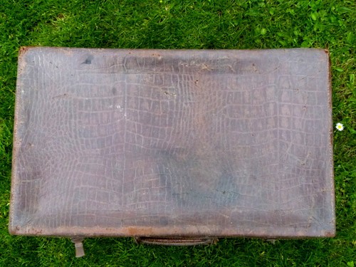 Valise vintage peau de - en,