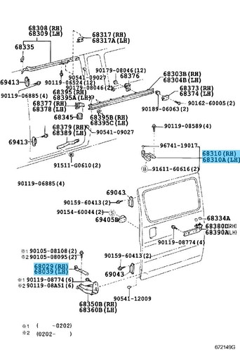 Toyota hiace lh1 rzh1 genuine - toyota,