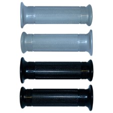 Poignée revêtement TARGA 22mm 24mm 120mm gris noir cyclo mobylette moto (paire)