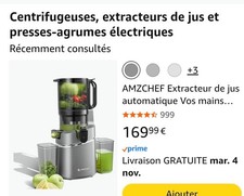 Extracteur de jus AMZCHEF SJ-036 – Neuf, jamais utilisé 🍎