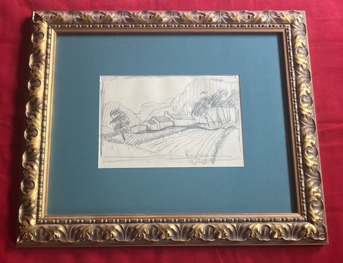 Antique pencil drawing - pencil,