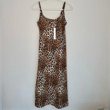 Leopard Print Slip Dress Size Small