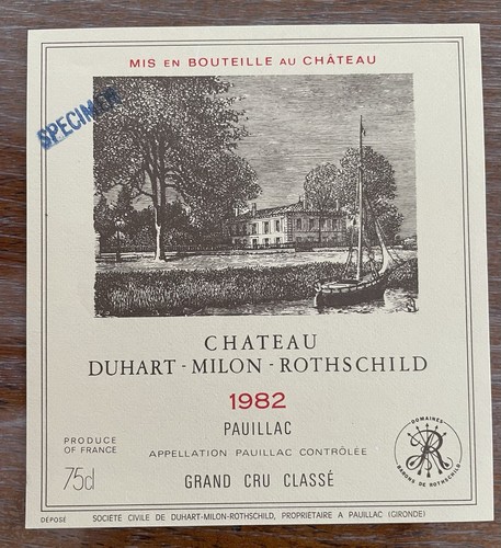 étiquette château duhart - Étiquette,