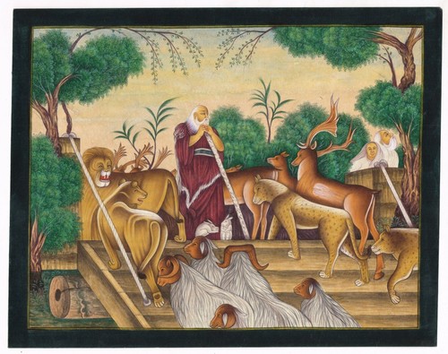 Main peinture miniature - miniature, d'un