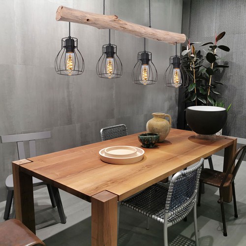 Suspension bois naturel - suspension,