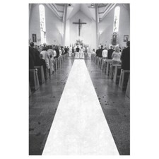 TAPIS DE CÉRÉMONIE INTISSÉ 1X15M BLANC