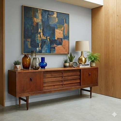 Buffet bas vintage plaqué - vintage,