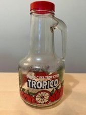 grande bouteille en verre marque Tropico, années 80-90, publicitaire