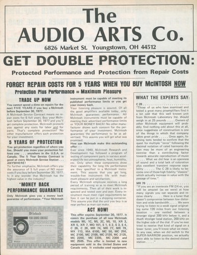 1977 mcintosh stereo dealer - 1977,