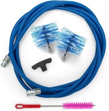 BARETTO - KIT Nettoyage Tubes Poêle Pellets 3/6 M + 2 Brosses 80 et 100 mm