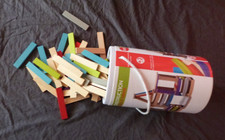 Jeu de Construction en Bois (couleur et naturel) 200 Pièces, Gifi (jamais servi)