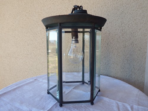 Ancienne suspension lanterne - ancienne,