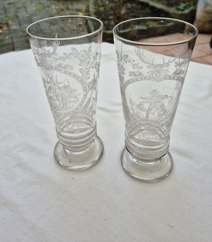 Lot grands verres - 2, cristal