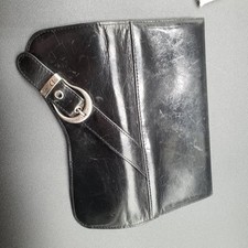 Portefeuille en cuir noir Christian Dior dans son boîtage