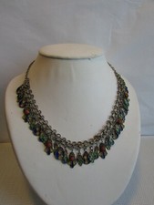 superbe collier berbère kabyle argent émaillé et corail