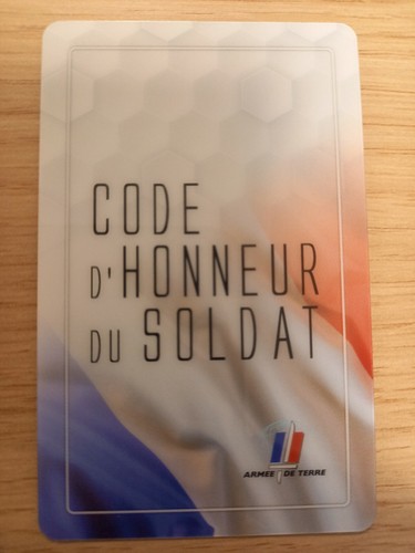 Code honneur soldat - du,