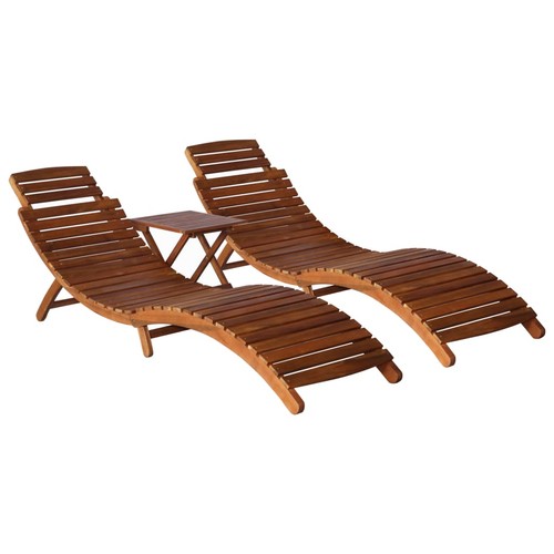 Lot chaises longue - longue, avec