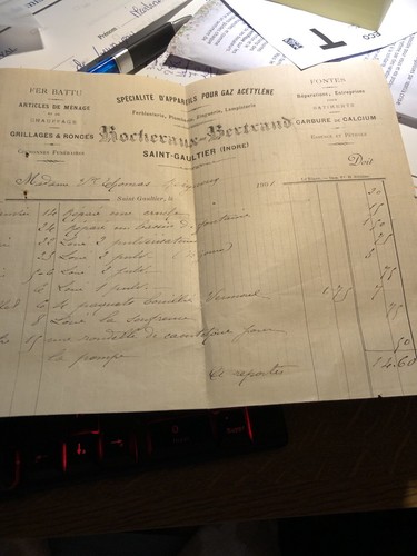 Facture manuscrite avec - facture,