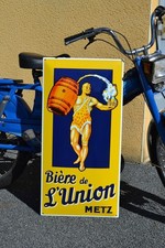 Grande plaque émaillée BIERE