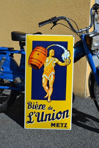 Grande plaque émaillée biere - plaque,
